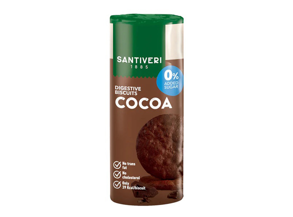 Santiveri Cocoa Light Digestive Biscuits 0% Sugar