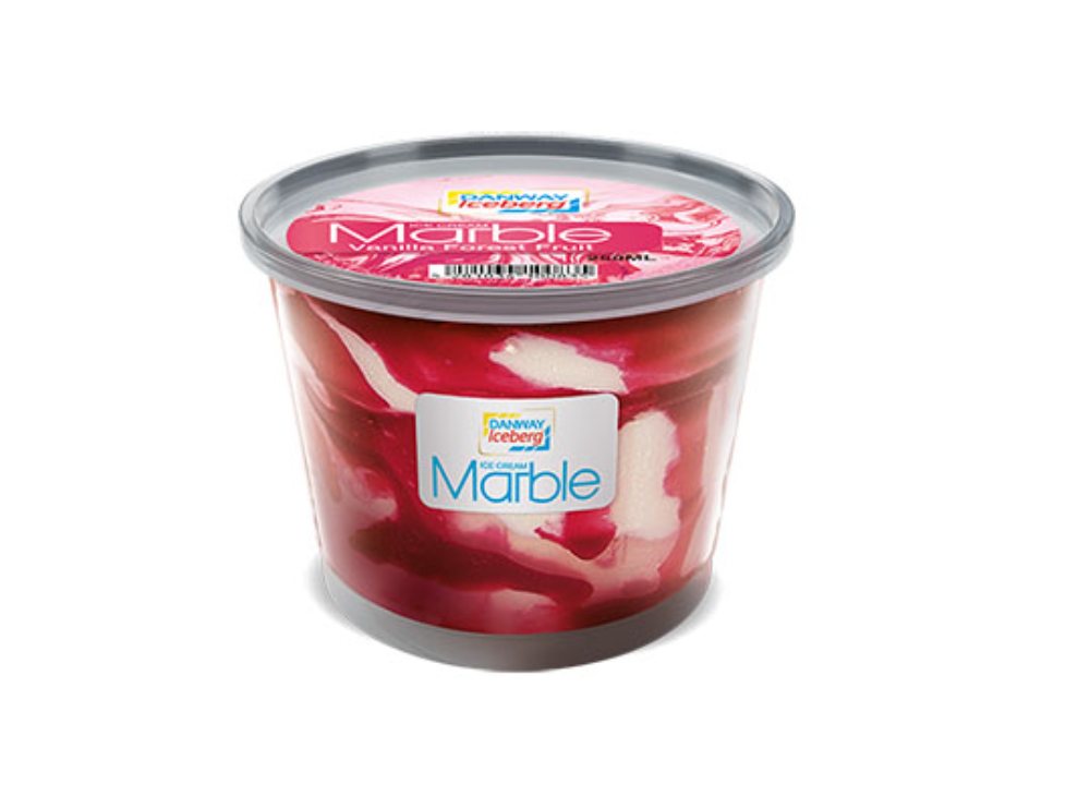 Danway Iceberg Ice Cream Marble Vanilla Forest Fruit Gluten Free Cup