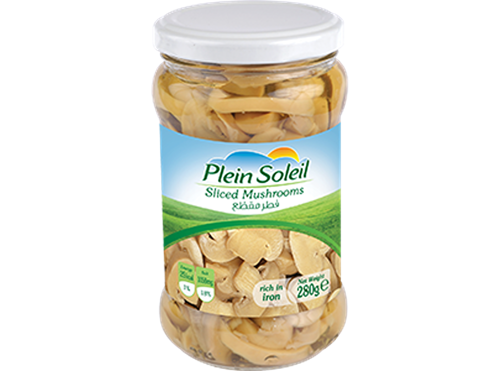 Plein Soleil Sliced Mushrooms Glass Jar