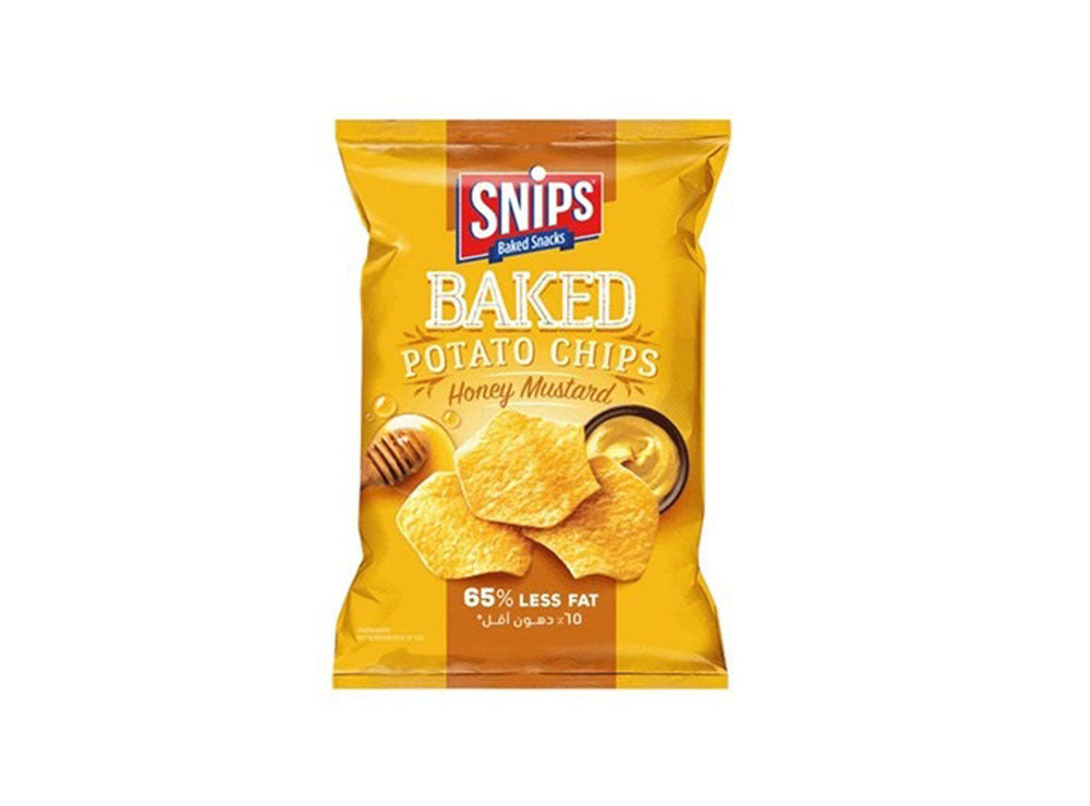 Snips Baked Potato Chips Honey Mustard 65% Less Fat