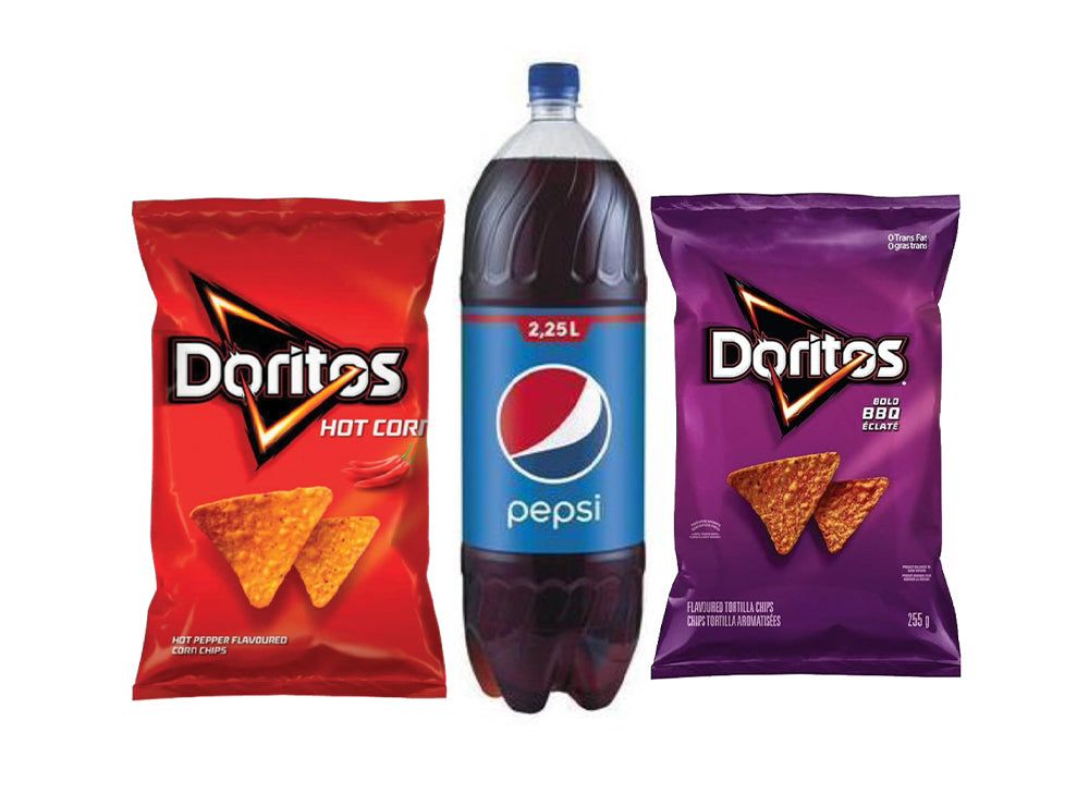 Bundle 15 - Pepsi 2.25 Ml + Doritos 100g Hot Corn + Doritos BBQ