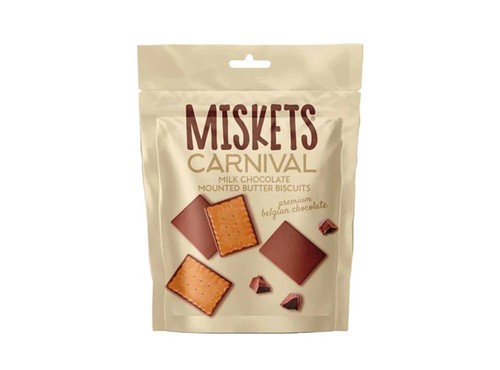 Miskets Carnival Milk Chocolate Mounted Butter Biscuits Milk Chocolate