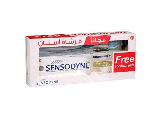 Sensodyne Multicare And Whitening + Free Toothbrush