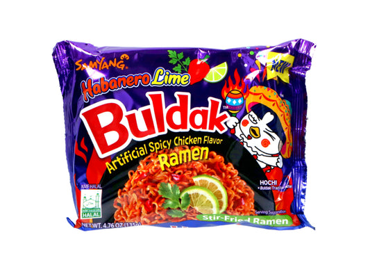 Buldak Hot Chicken Flavor Ramen Habanero Lime  - Korean Indomie
