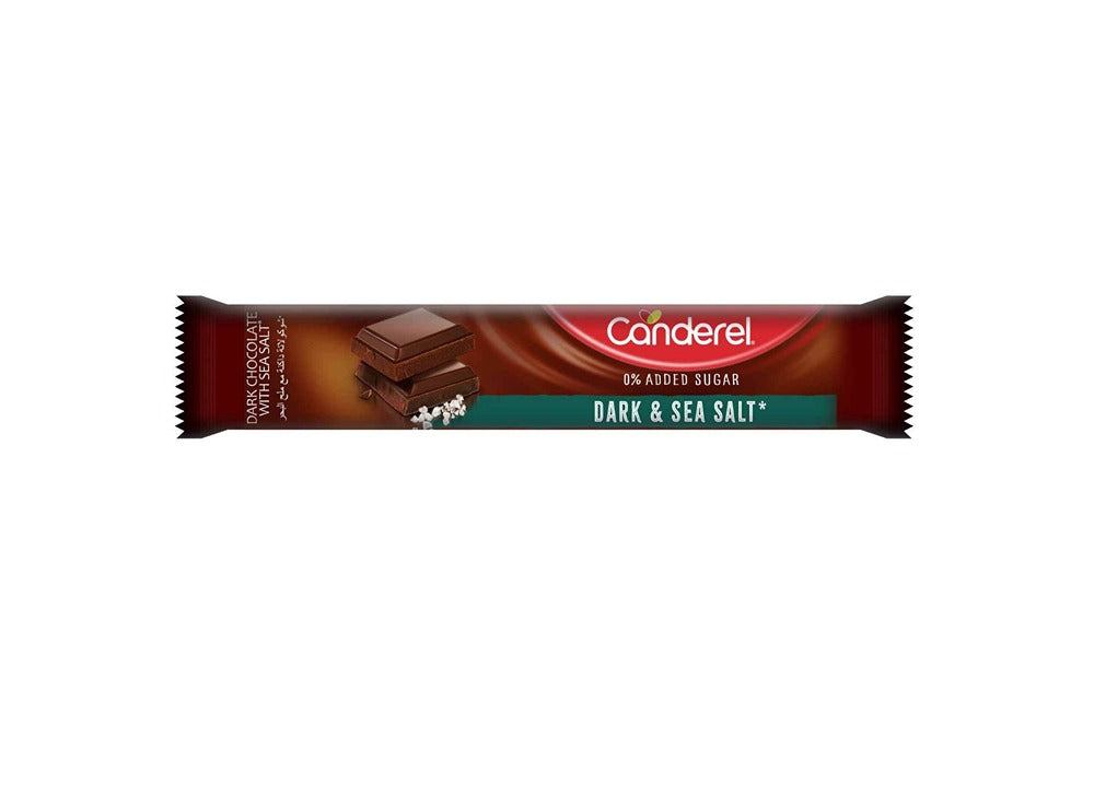 Canderel Chocolate Dark Chocolate And Sea Salt 0% Added Sugar