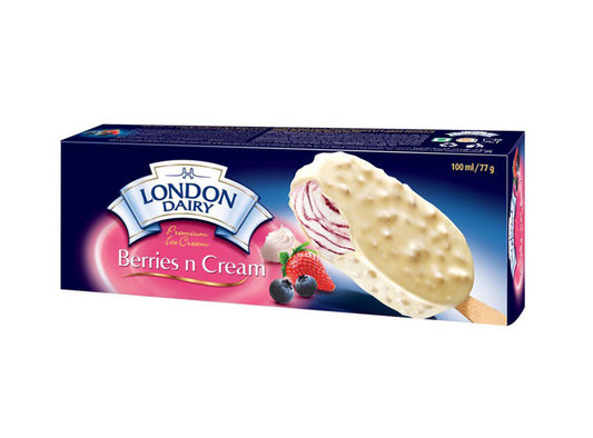 London Dairy Sorbet Berries & Cream Ice Cream Stick