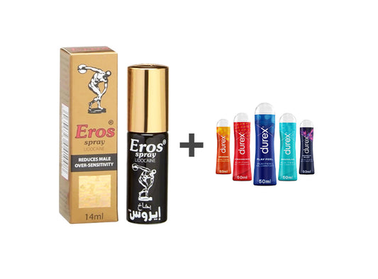 Bundle 8 - Durex Gel Gleitel + Eros Spray 14Ml