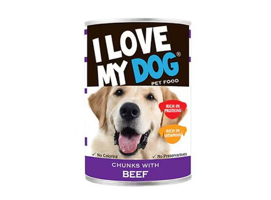 I Love My Dog Beef With Chunks Pet Food