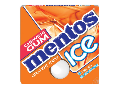 Mentos Ice Sugar Free Orange Mint Chewing Gum
