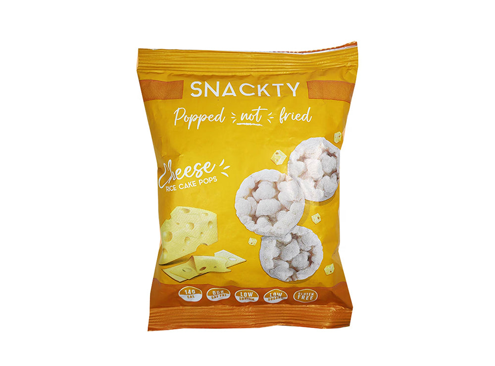 Snackty Popped Not Fried Cheese Rice Cake Pops