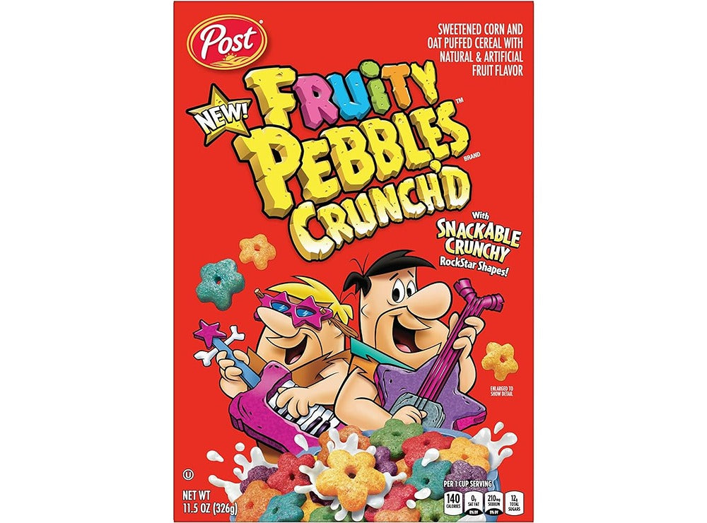 Post Pebbles Crunched Fruits Cereal